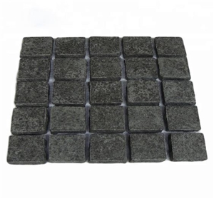 China G684 Black Basalt Flame Granite Cobblestone