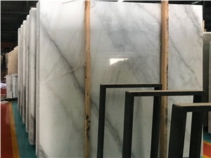 Chinese Carrara Guangxi White Marble Slabs Tiles