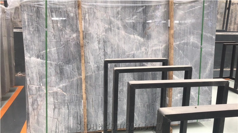 Chinese Fendi Grey Marble Floor Wall Tile Slab