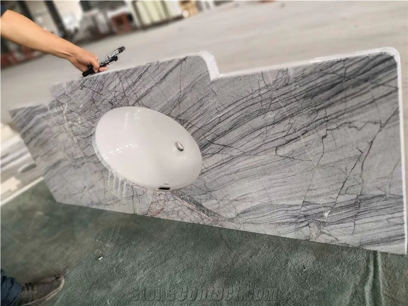 Chinese Grey Fendi Gray Marble Slab