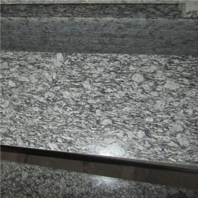 Chinese Spray White Granite Polished Slabs & Tiles