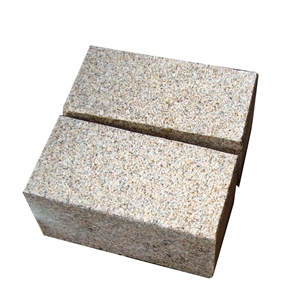 Chinese Sunset Gold Granite Cube Stone G682