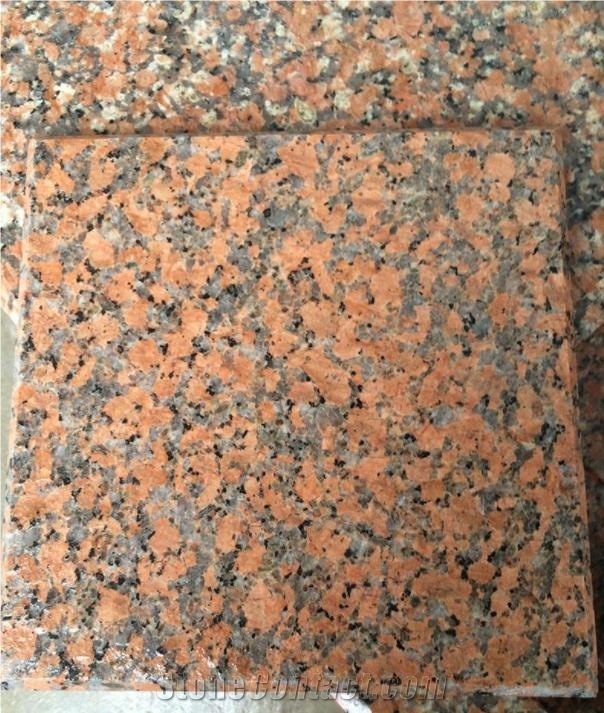 New Maple Red Granite Polish Tile Flooring & Liner