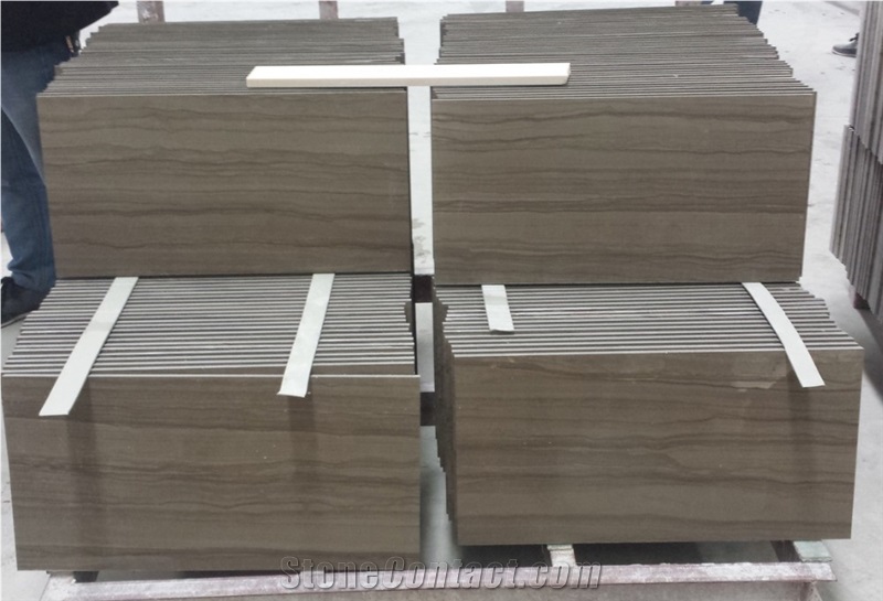 Polished China Athens Wood Grain Marble Slabs Tile