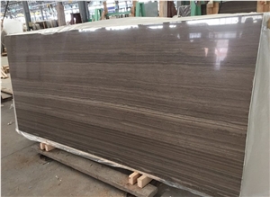 Polished China Coffee Wood Vein Marble Slab Tiles