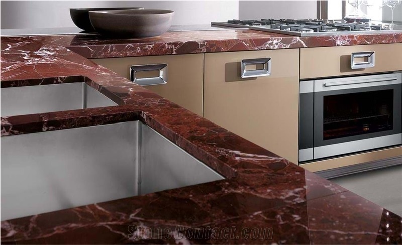 Polished Italy Rosso Levanto Marble Slabs Tiles