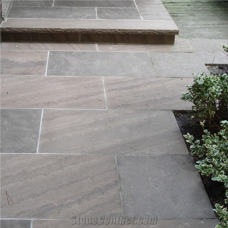 Brown Wave Sandstone Thermal Finish Pavement