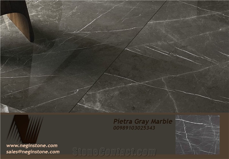 Pietra Gray Marble Tile and Slabs