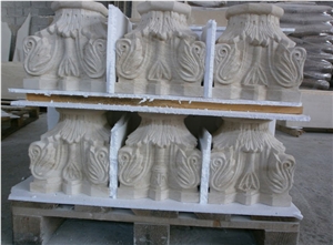 Tenelija Stone Hand Carved Column, Column Base