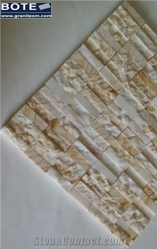 Polished,Natural Split Face Marble Mosaic Tiles