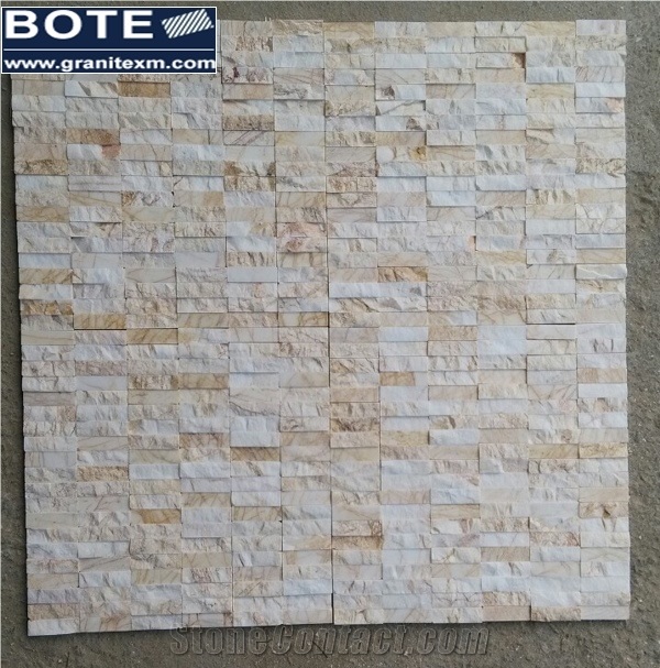 Polished,Natural Split Face Marble Mosaic Tiles