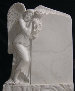 Angel Weep Tombstones Mounments White Marble