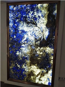 Azul Blue Behia Brazil Granite Quartz Step Backlit