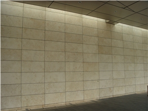 Beige Limestone Wall Cladding Kitchen Tile Walling