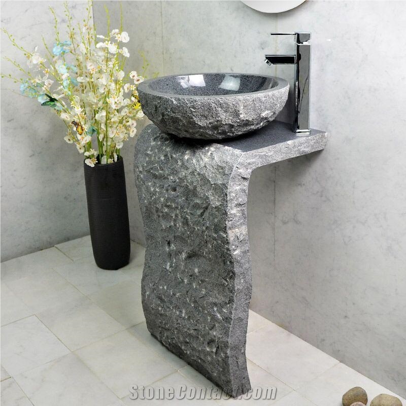 Black Granite Washbasin,Bath Sink,Pedestal Basins