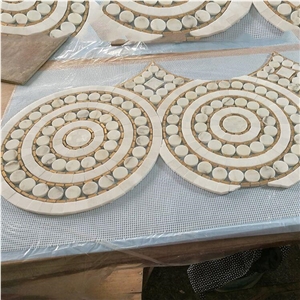 Floor Mosaic Inlay,Marble Mosaic Medallion Pattern