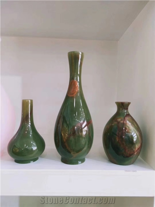 Green Onyx Flower Vase,Home Decorative Vases
