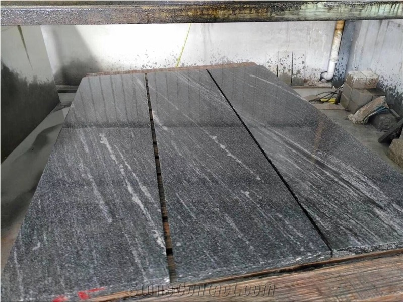 Grey Granite Flooring Wood Coverting Kitchen Tile