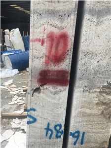Iran Titanium Grey Travertine Wall Cladding Slab