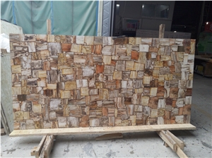 Petrified Wood Gemstone Wall Panel Agate Precious