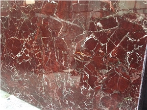 Rosso Lepanto Polished Marble Slab for Wall Tiles