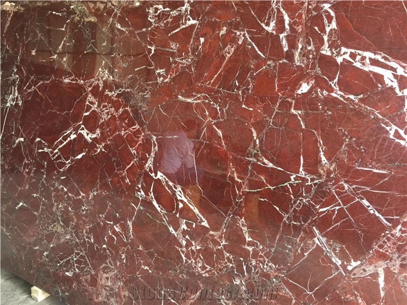 Rosso Lepanto Polished Marble Slab for Wall Tiles