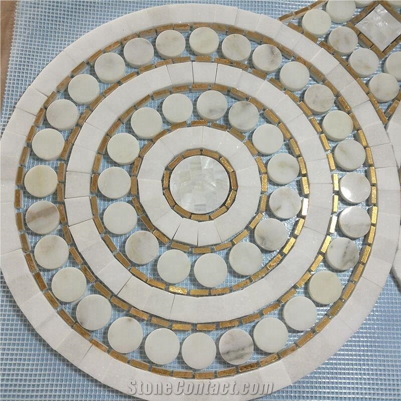 Round Mosaic,Marble Floor Pattern Mosaics