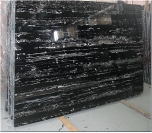 Silver Gragon Black Marble Slab Flooring Tile
