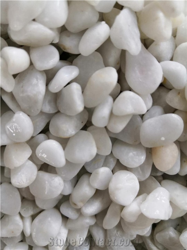 Snow White Crush Pebble Stone Crushed White Pebble from China ...