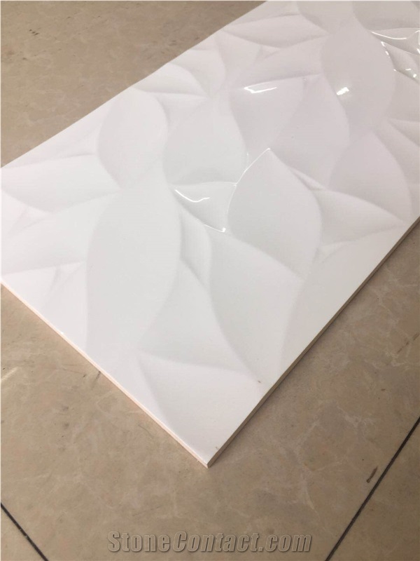 Solid White Ceramic Wall Tiles Glazed Ceramic Tile