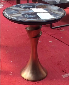 Translucent Brown Semi Precious Table Top