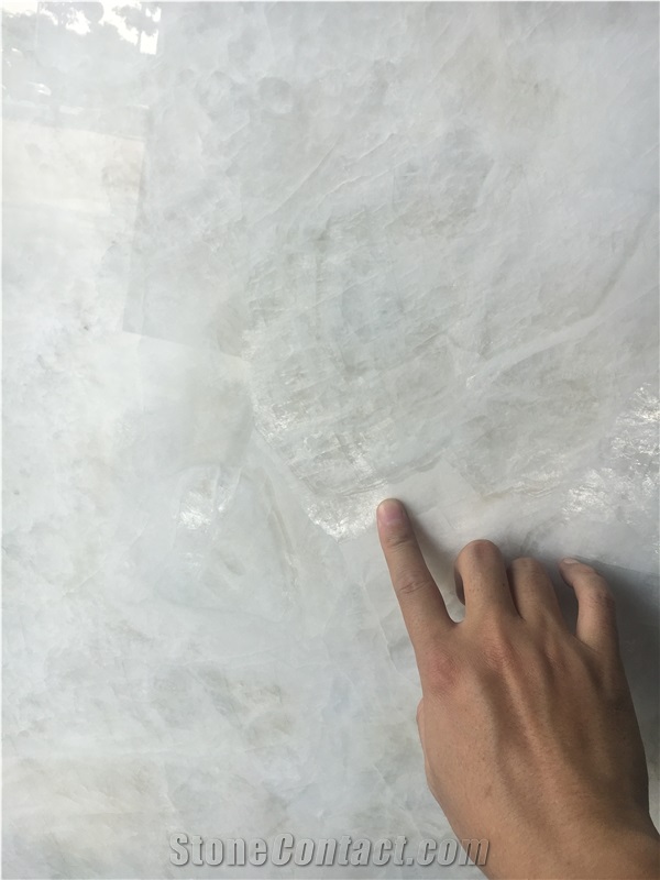 White Semiprecious Stone Tiles Amethyst White Tile