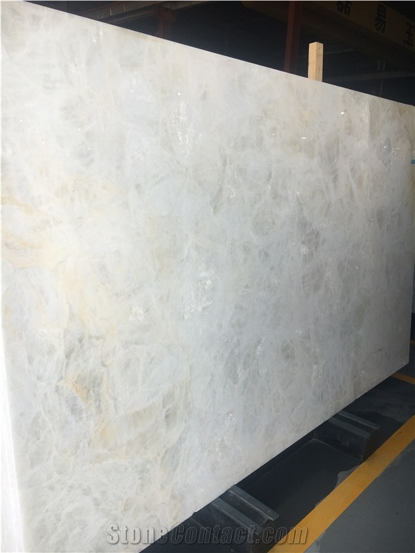 White Semipreicous Stone Amethyst Slabs for Wall