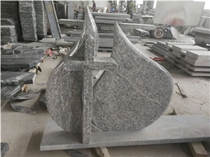 China Viscont White Granite Polished Tombstone