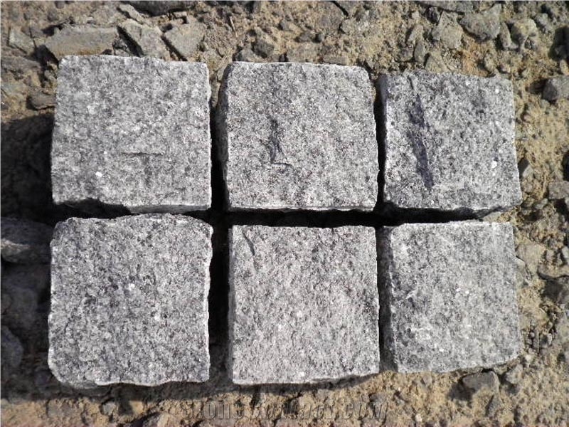 G654 Dark Grey Granite Sawn Cut Paving Stone,Cube