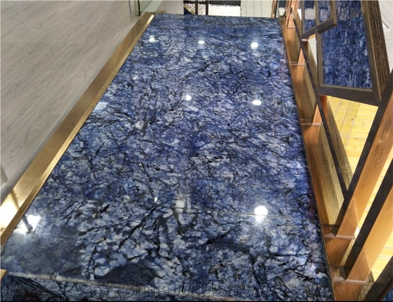 Luxury Blue Azul Bahia Granite Slab