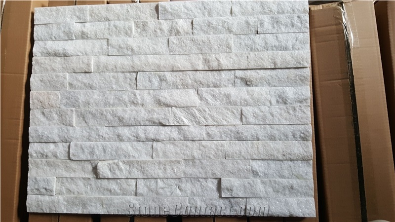 Pure White Quartzite Cultured Stone Veneer Filedstone
