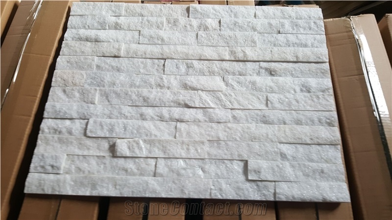 Pure White Quartzite Cultured Stone Veneer Filedstone