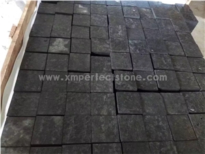 Black Basalt Cube Stone 10*10*10cm Natural Split