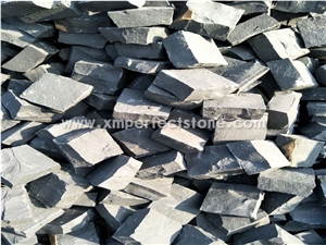 Black Basalt Cube Stone 10*10*10cm Natural Split