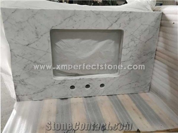 Carrara White Marble for Bathroom Vanity Top