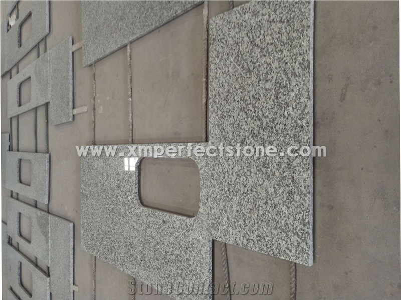 Chinese White Grey Granite G439 Custom Vanity Tops