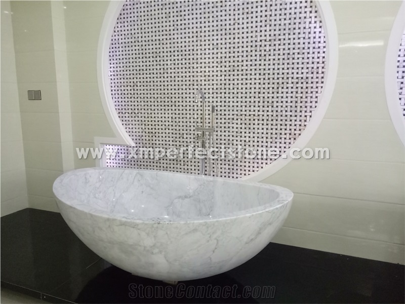 Hot Sale Nature Stone Sitting Marble Bathtub