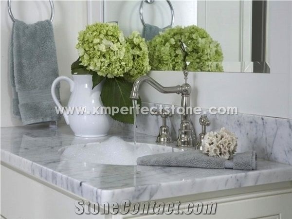 Italy Carrara White Marble for Bathroom Vanity Top