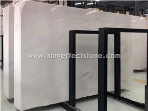 Polished Natural Stone Slab Sivec White Marble