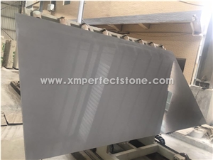 Pure Grey Artificial Marble Slabs Tiles for Wall