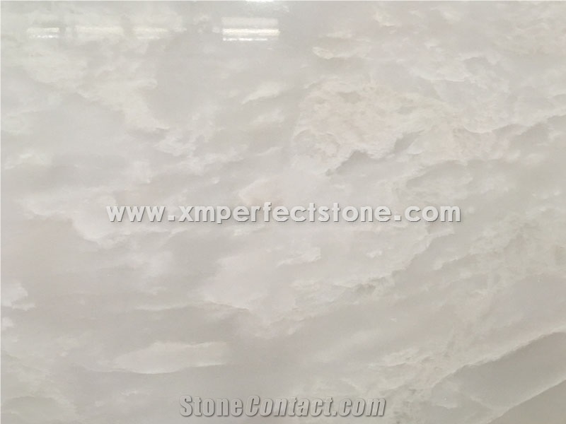 Pure Royal White Onyx Slabs/Chinese Decoration