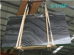 China Antique Wood Black Forest Marble Slabs