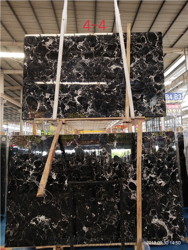 Chinese Black Marble Century Ice Flower Marble