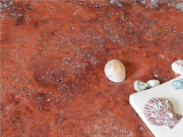 Brushed Red Travertine-Iranian Stone
